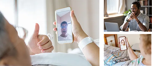 Reduced Social Isolation A key factor in successful recovery and maintaining a high level of care is to keep patients connected with their circle of care: caregivers, loved ones, and professionals.
