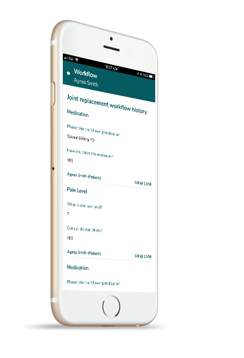 Help Patients Help Themselves Through Simplified CDM Help clients keep track of medications, self-care activity, appointments, custom alerts, and notifications.
Monitor compliance, track progress, modify pathways.
Ask for self-assessments for things like Pain Scale Ratings, mood levels, activity reporting, etc., fully customizable with easy-to-follow rating scales and yes/no question modeling.
Provide notes, images, or educational information.